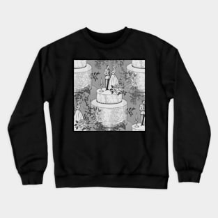 Wedding Cake Toile: Newspaper Crewneck Sweatshirt